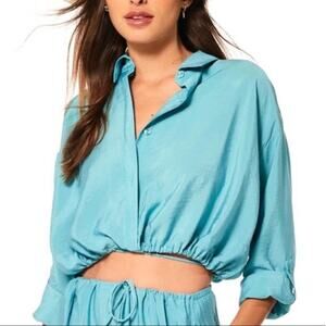 Young Fabulous & Broke Julep Crop Top Drawstring Waist Size Small